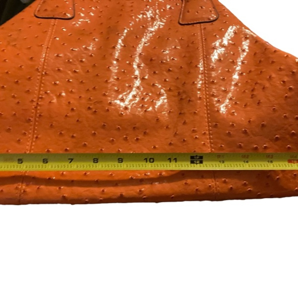 Big Buddha faux Orange Alligator handbag. - Picture 2 of 6